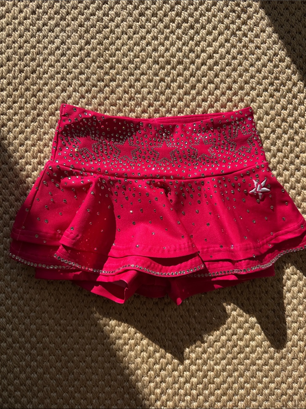 Rebel Girls Rhinestone Skort DCC Star Power Crystal Skirt in cheer skirt